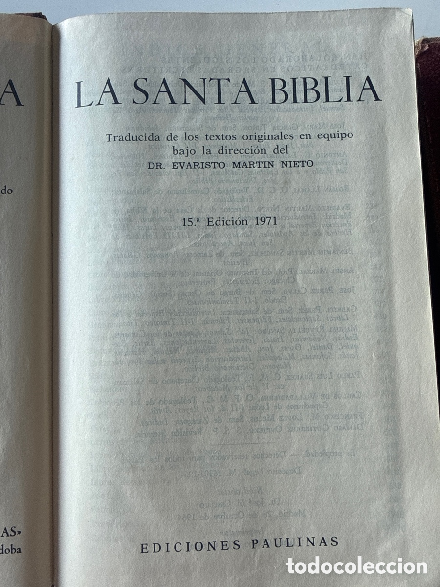 Libros de segunda mano: Libro de la Santa Biblia 1971 - Foto 2
