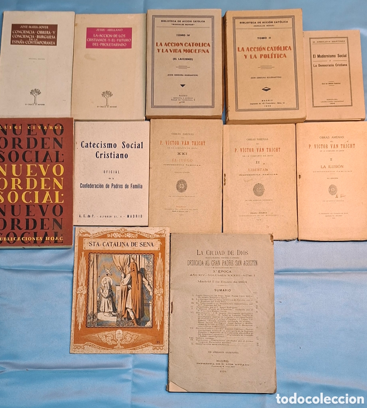 Libros de segunda mano: Colecci&oacute;n de 12 libros religiosos y sociales