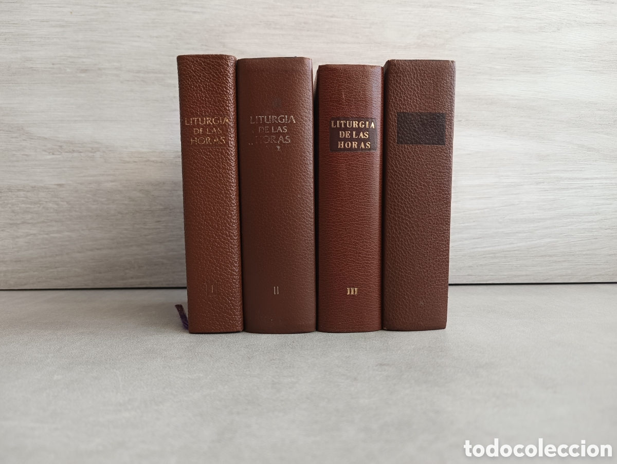 Livres d'occasion: LITURGIA DE LAS HORAS SEG&Uacute;N EL RITO ROMANO. 4 TOMOS. COEDITORES LIT&Uacute;RGICOS, 1979-1981.