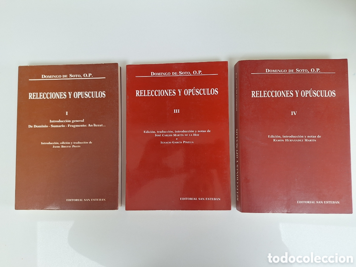 Libros de segunda mano: DOMINGO DE SOTO, Relecciones y opusculos, 3v