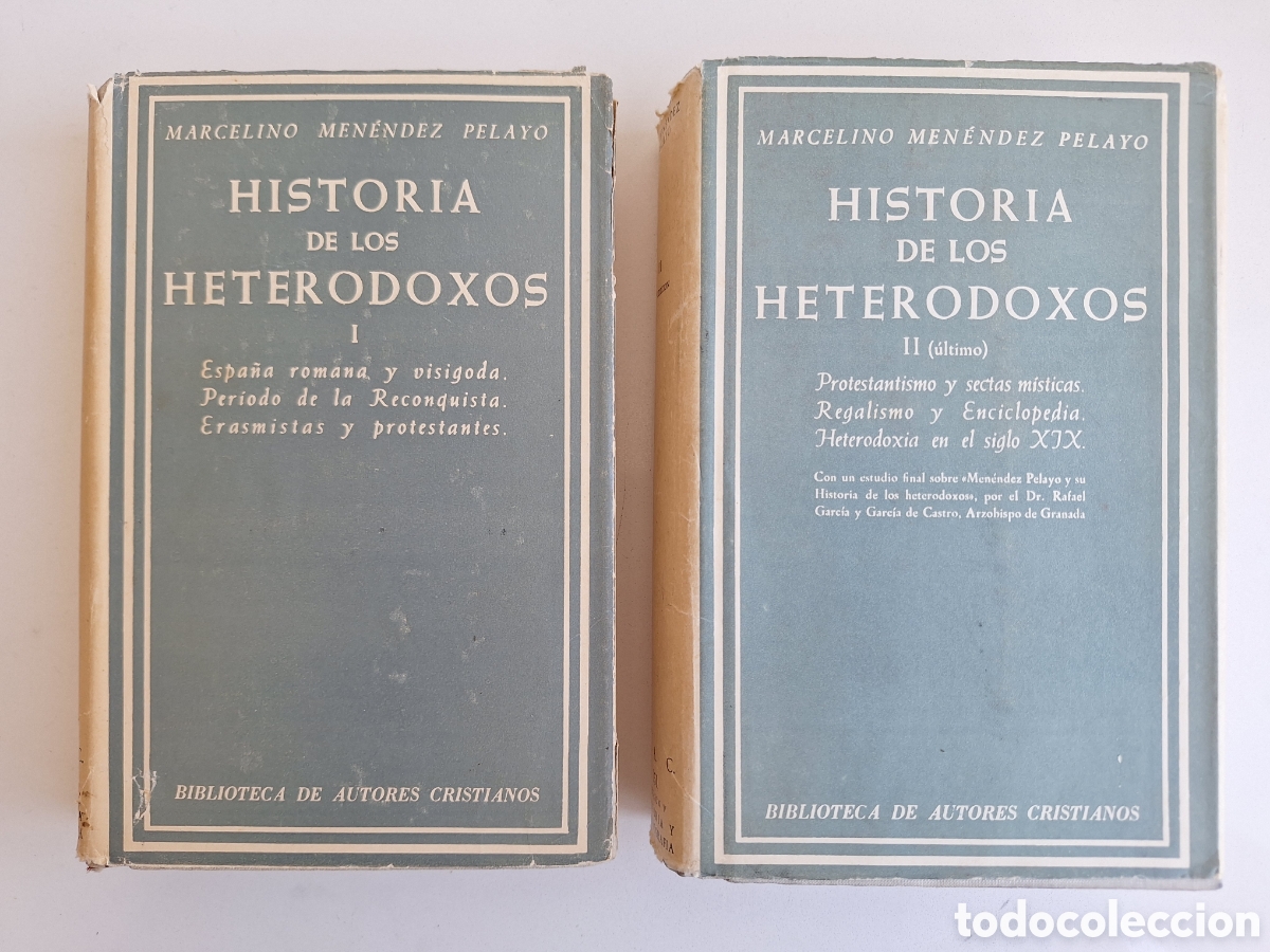 Libros de segunda mano: MENENDEZ PELAYO, Historia de los Heterodoxos, 2 v