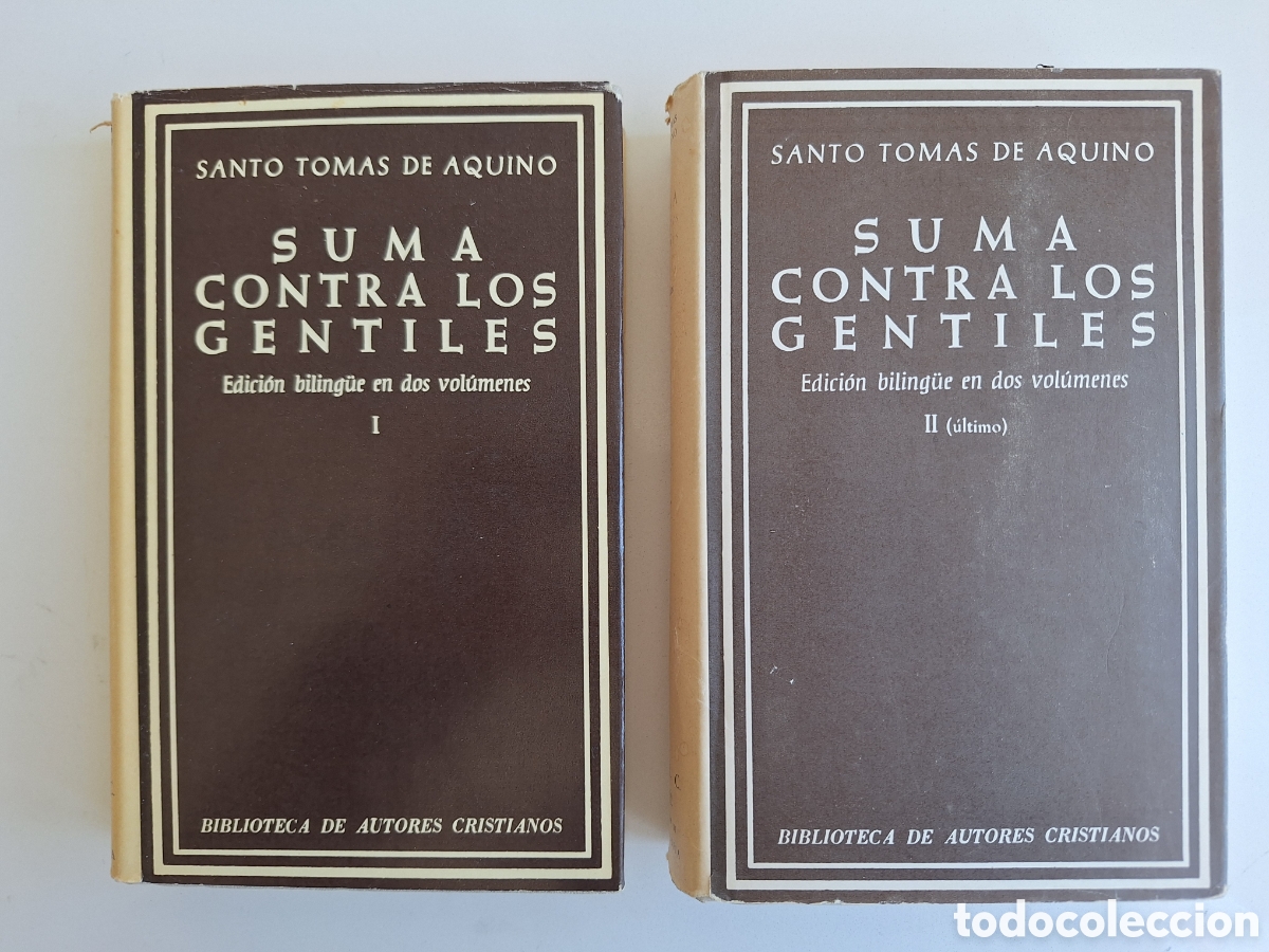 Libros de segunda mano: SANTO TOMAS DE AQUINO, Suma contra los gentiles, edicion bilingue en 2 vols
