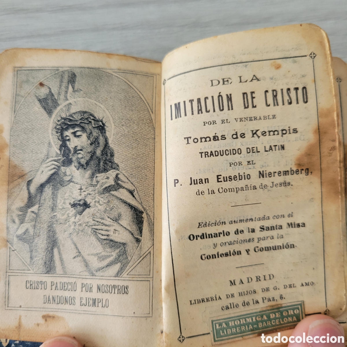 Libros de segunda mano: Antiguo misal De la imitacion de Cristo - Foto 1