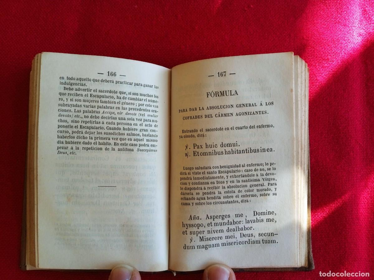 Libros de segunda mano: Libro antiguo religioso Tesoro del Carmelo 1821 - Foto 6