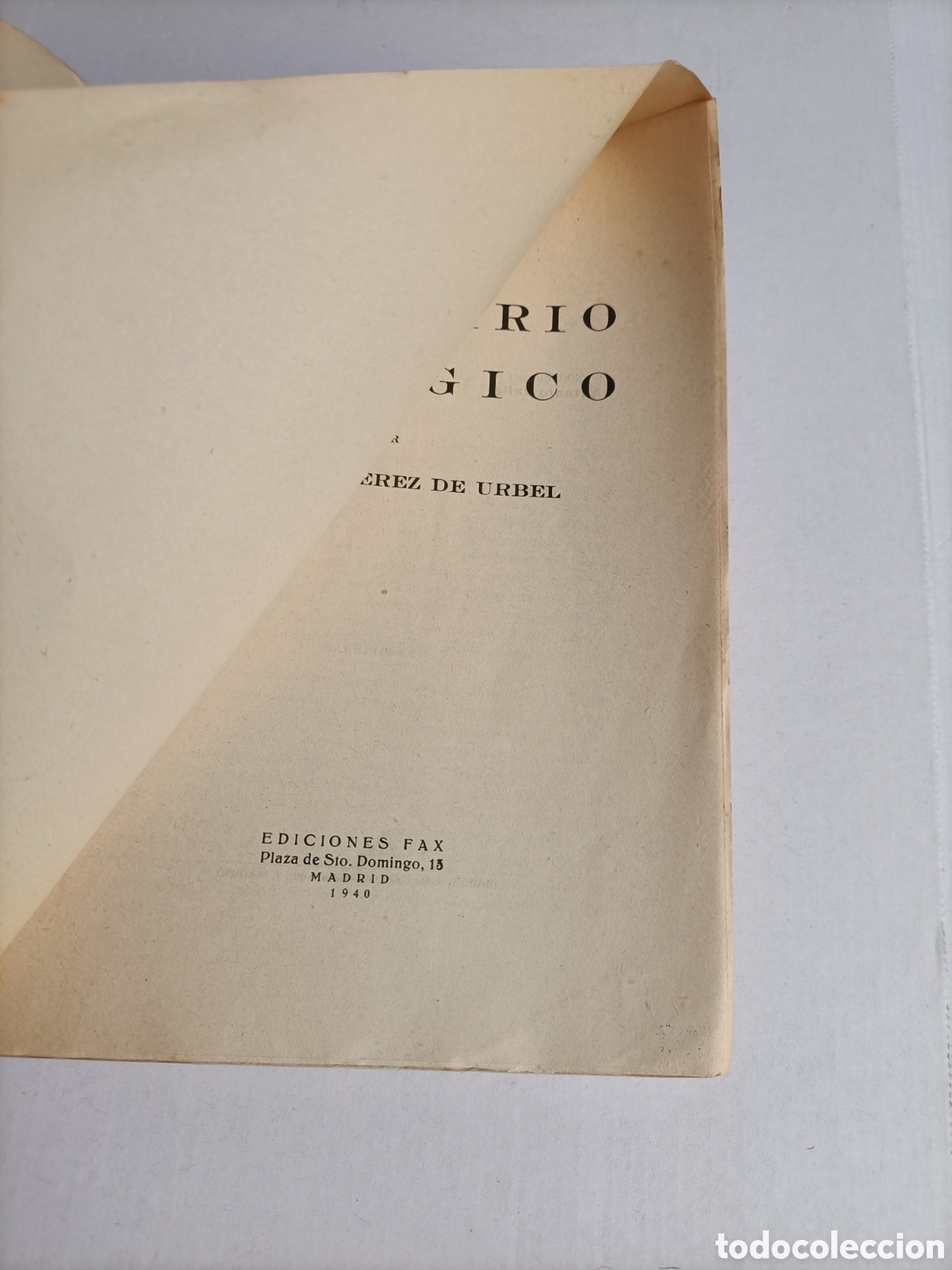 Libros de segunda mano: Funerario lit&uacute;rgico. Fray Justo P&eacute;rez de Urbel 1940