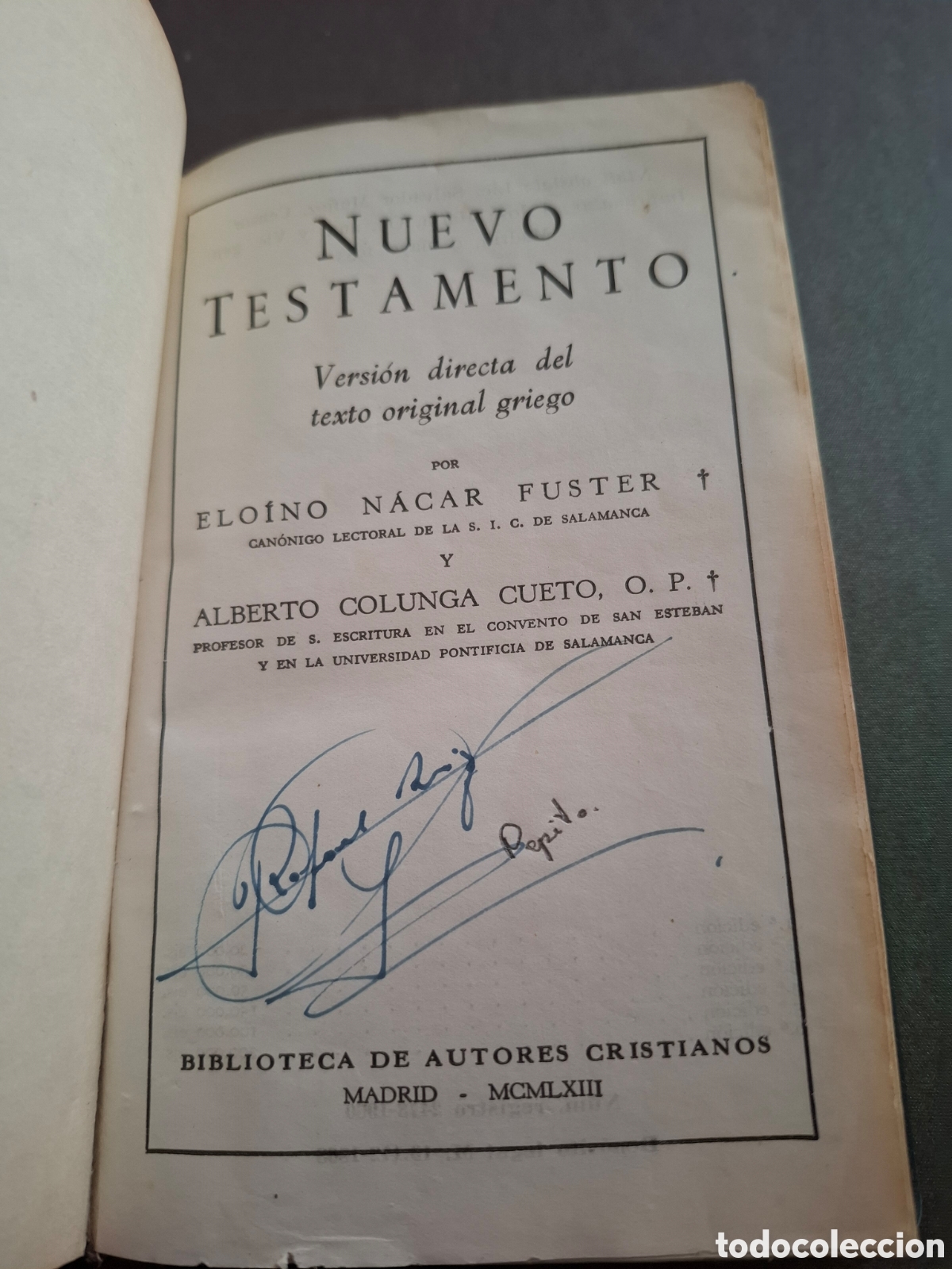 Libros de segunda mano: Nuevo Testamento - Nacar Colunga - 1963