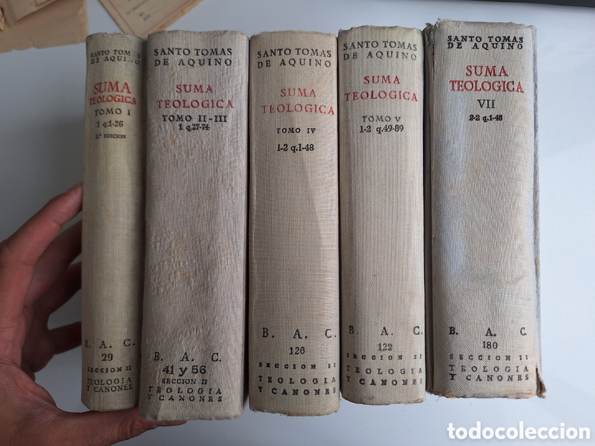 Libros de segunda mano: SANTO TOMAS, Suma Teologica, 5 tomos, BAC