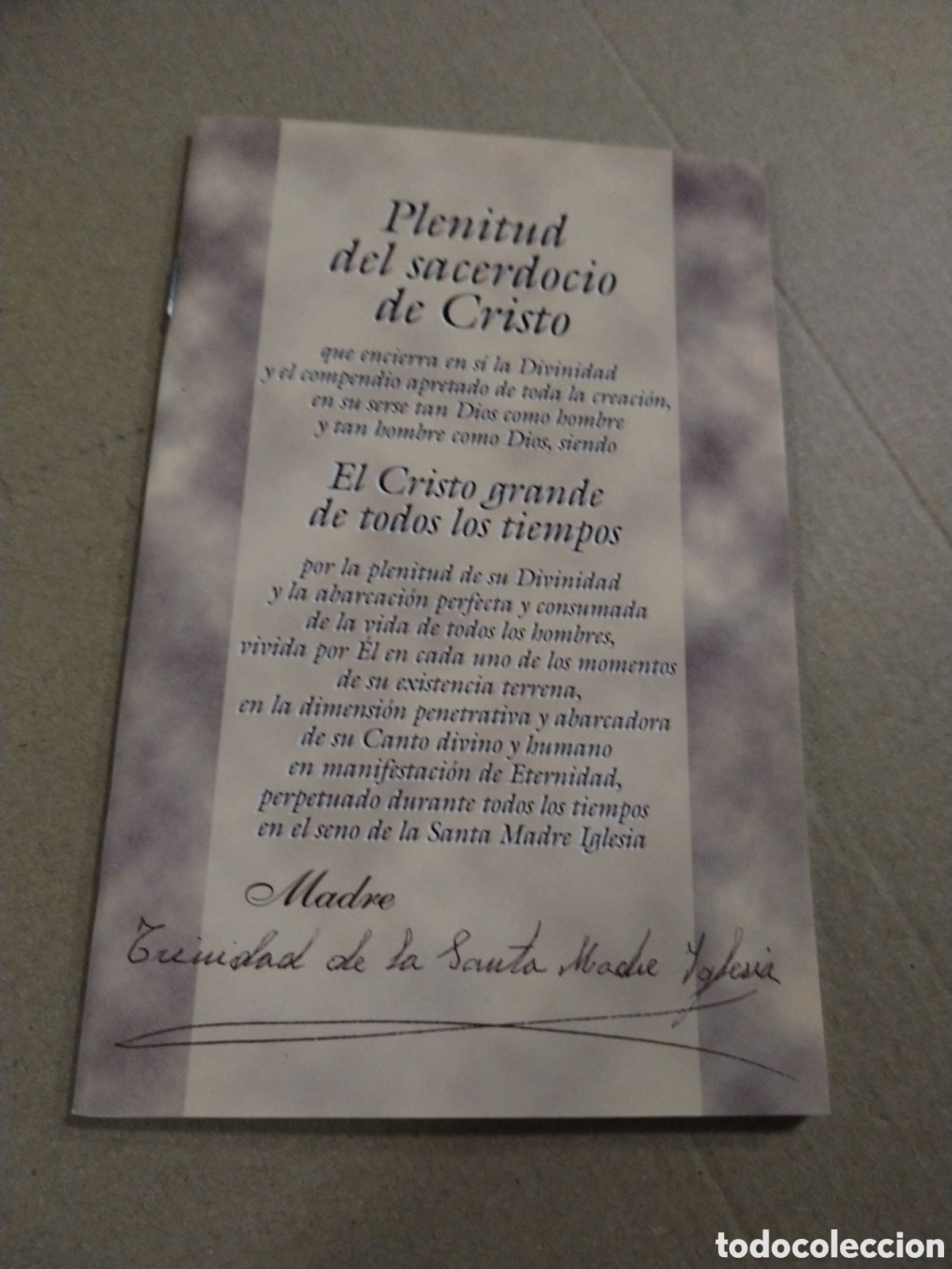 Libri di seconda mano: Plenitud se&ntilde; sacerdocio de Cristo. Colecci&oacute;n luz de noche n&ordm; 4. 55 PAGINAS