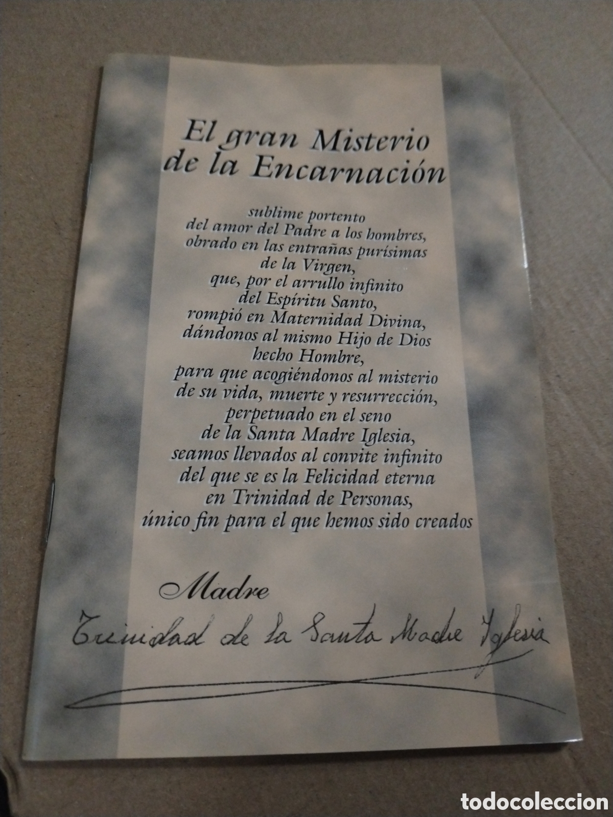 Libri di seconda mano: El gran misterio de la Encarnaci&oacute;n. Colecci&oacute;n luz de noche n&ordm; 40. 55 PAGINAS