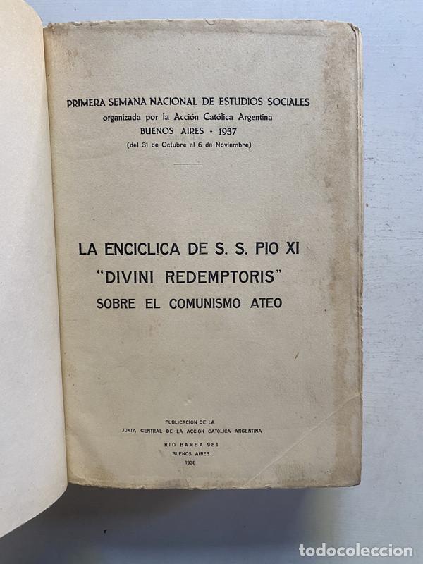 Libros de segunda mano: La enciclica de S. S. Pio XI divini redemptoris sobre el comunismo ateo - a