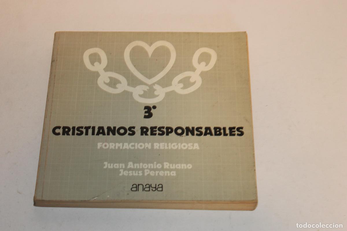 Libros de segunda mano: Libro Formaci&oacute;n Religiosa 3.&ordm; EGB - Cristianos Responsables - Editorial Anaya - 1981