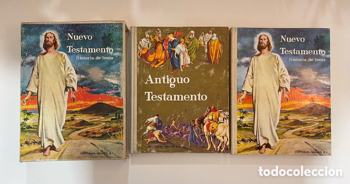 Livres d'occasion: ANTIGUO Y NUEVO TESTAMENTO ILUSTRADO EN ESTUCHE . J.DURAN , EDITORIAL VALL&Eacute;S 1969 .