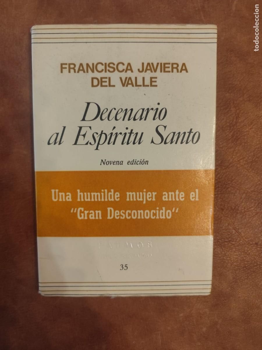 Libros de segunda mano: Francisca Javiera del Valle. DECENARIO AL ESP&Iacute;RITU SANTO.