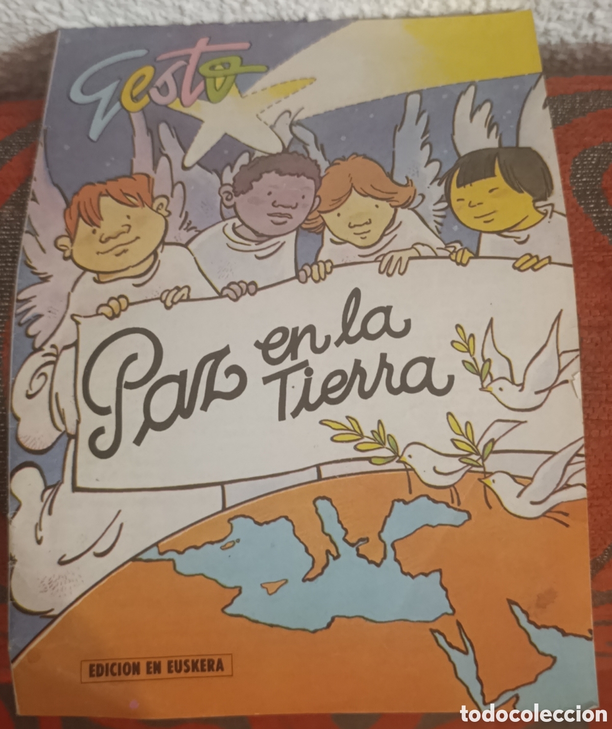 Libros de segunda mano: Folleto / Libro &rdquo;Gesto - Paz en la Tierra&rdquo; - Edici&oacute;n en Euskera
