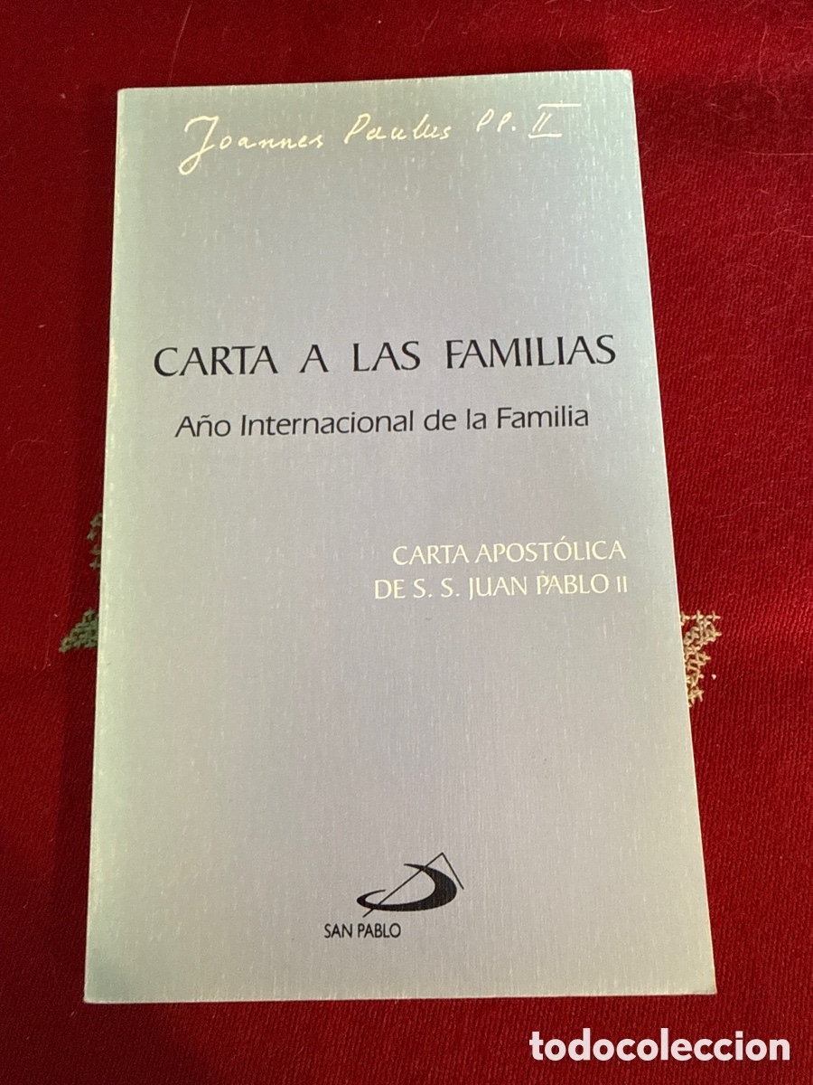 Libros de segunda mano: Carta Apost&oacute;lica Carta a las familias. Papa Juan Pablo II.