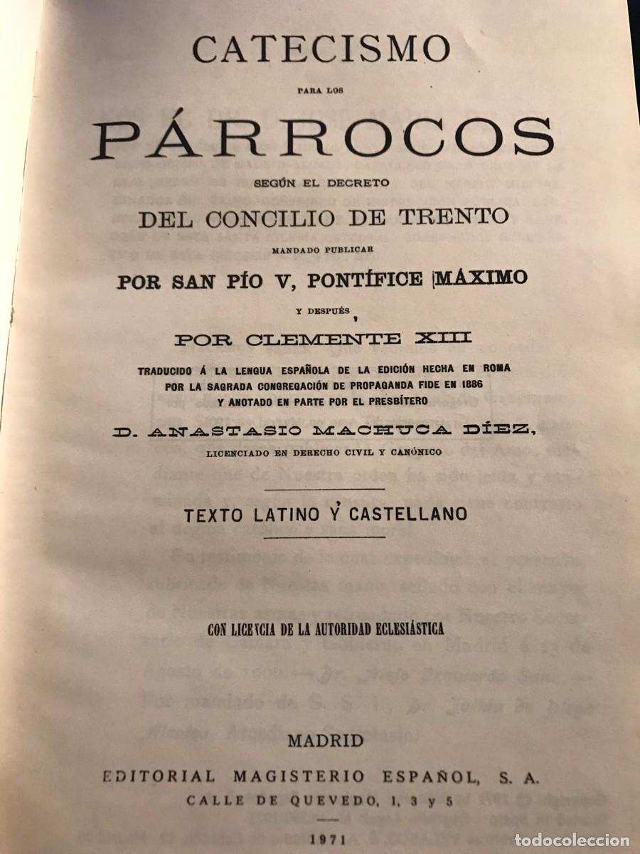 Libros de segunda mano: Dos libros religi&oacute;n: Diario de un cura rural+Catecismo para p&aacute;rrocos
