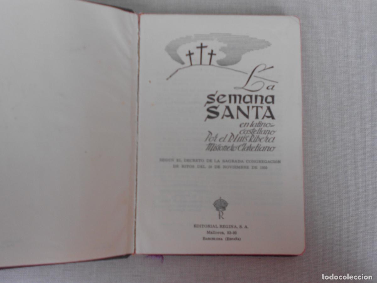 Libros de segunda mano: SEMANA SANTA EN LATINO CASTELLANO - P-LUIS RIBERA MISIONERO CLARETIANO - 1956