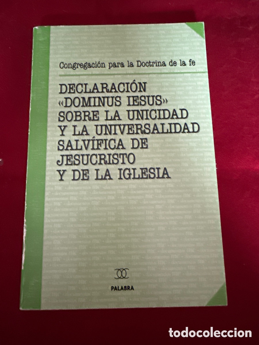 Libros de segunda mano: Declaraci&oacute;n &ldquo;Dominus Iesus&ldquo;.