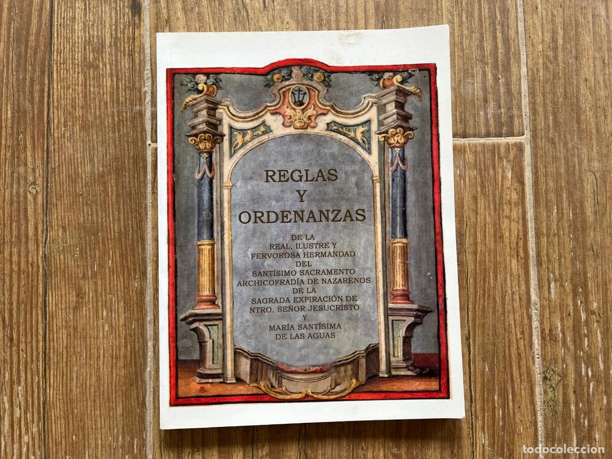 Libros de segunda mano: REGLAS Y ORDENANZAS HERMANDAD NAZARENOS MAR&Iacute;A SANT&Iacute;SIMA DE LAS AGUAS - SEMANA SANTA DE SEVILLA