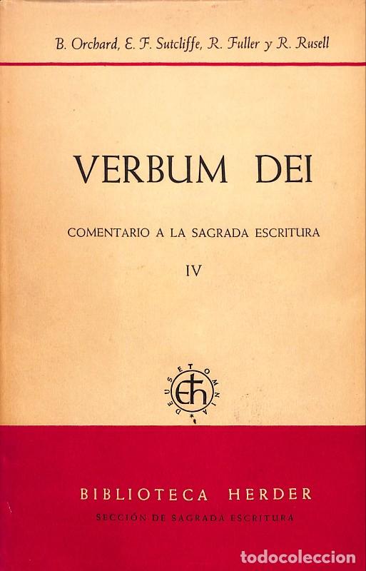 Libros de segunda mano: VERBUM DEI: Comentario a La Sagrada Escritura - Varios Autores - Herder - 1956, 1&ordf; ed. -