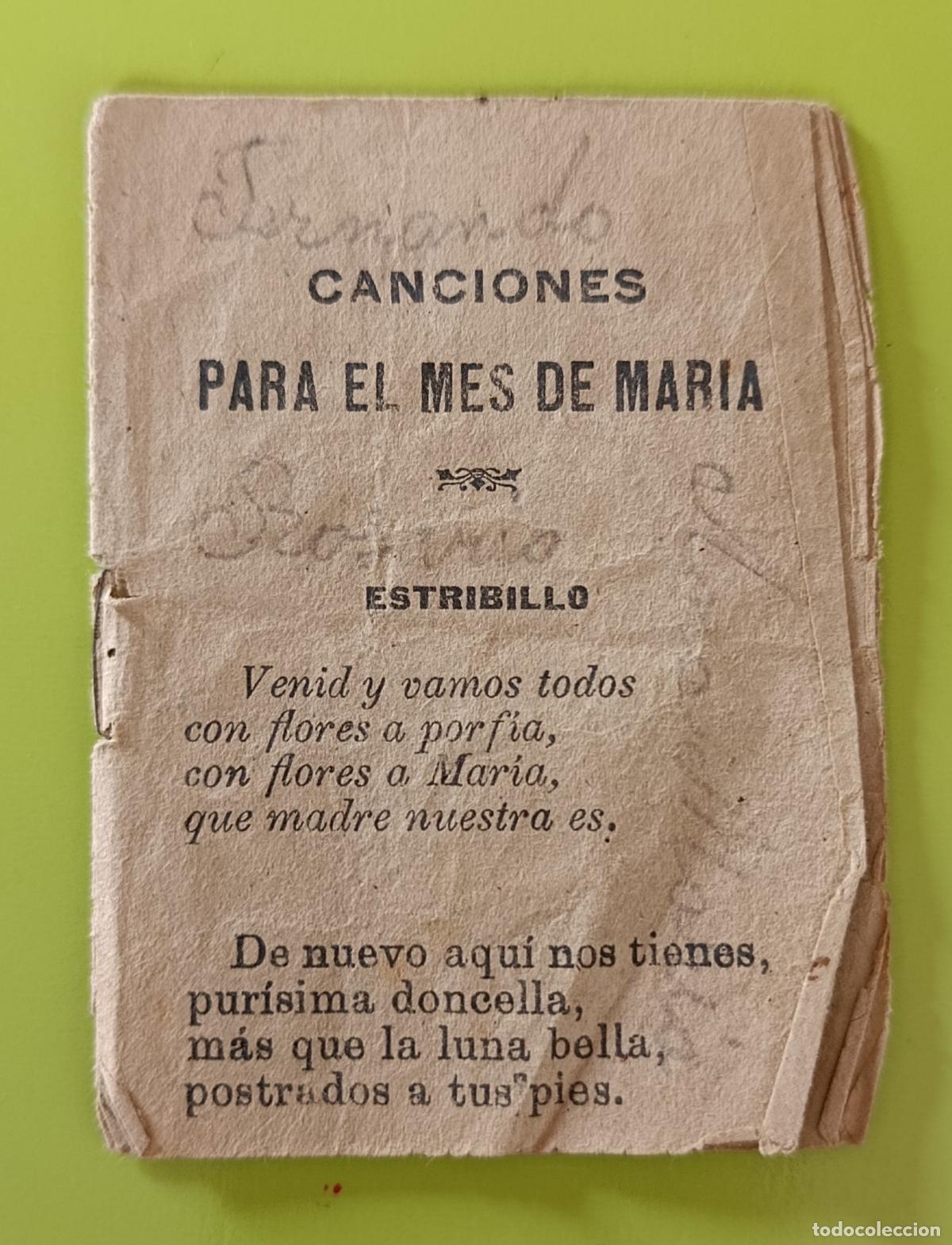 Libros de segunda mano: CANCIONES PARA EL MES DE MAR&Iacute;A.
