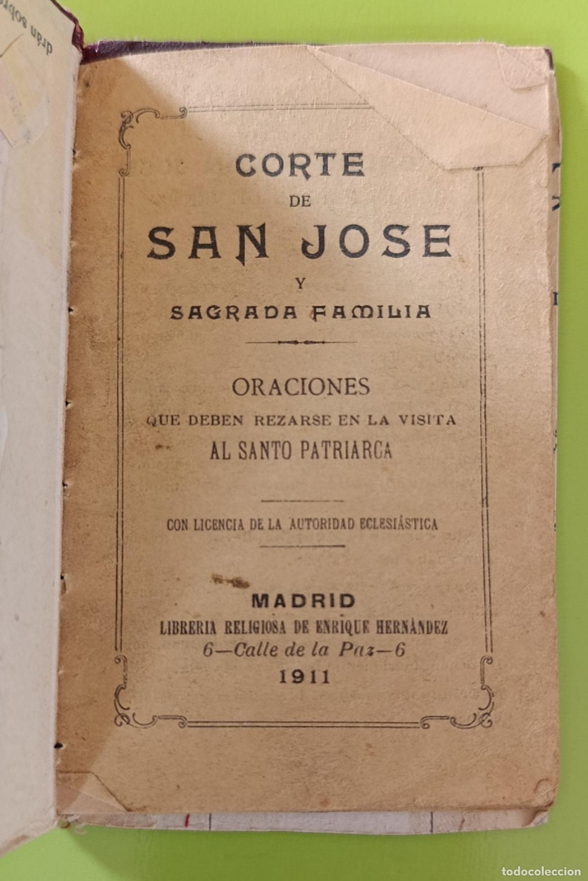 Libros de segunda mano: CORTE DE SAN JOSE Y SAGRADA FAMILIA. LIB RELIGIOSA ENRIQUE HERN&Aacute;NDEZ, MADRID. 1911