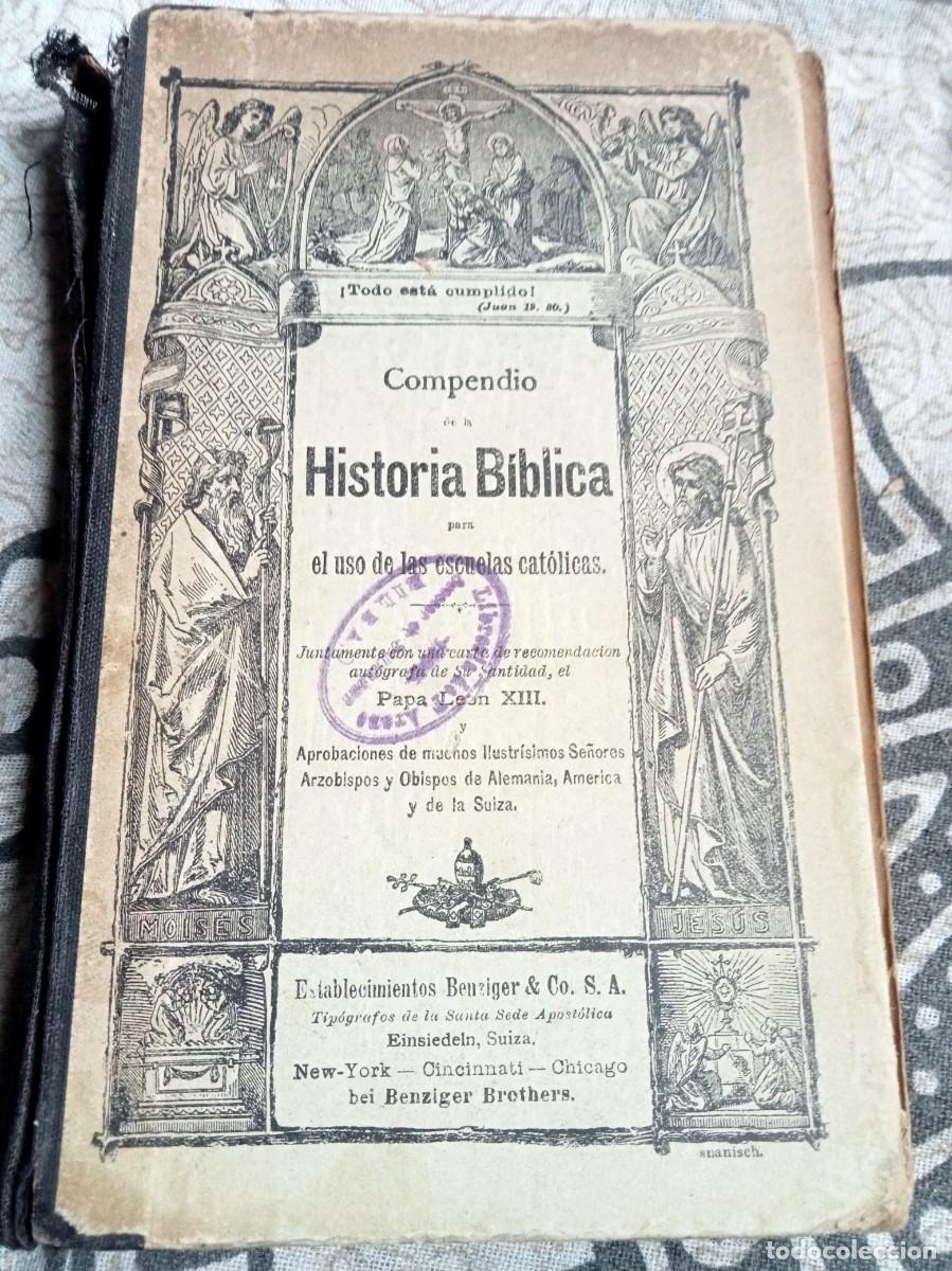 Libros de segunda mano: Antiguo COMPENDIO DE LA HISTORIA BIBLICA.