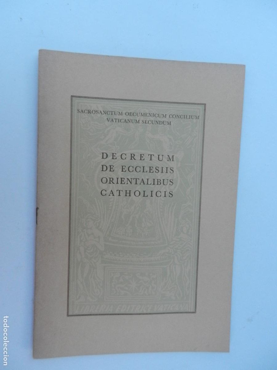 Libros de segunda mano: DECRETUM DE ECCLESIIS ORIENTALIBUS CATHOLICIS -