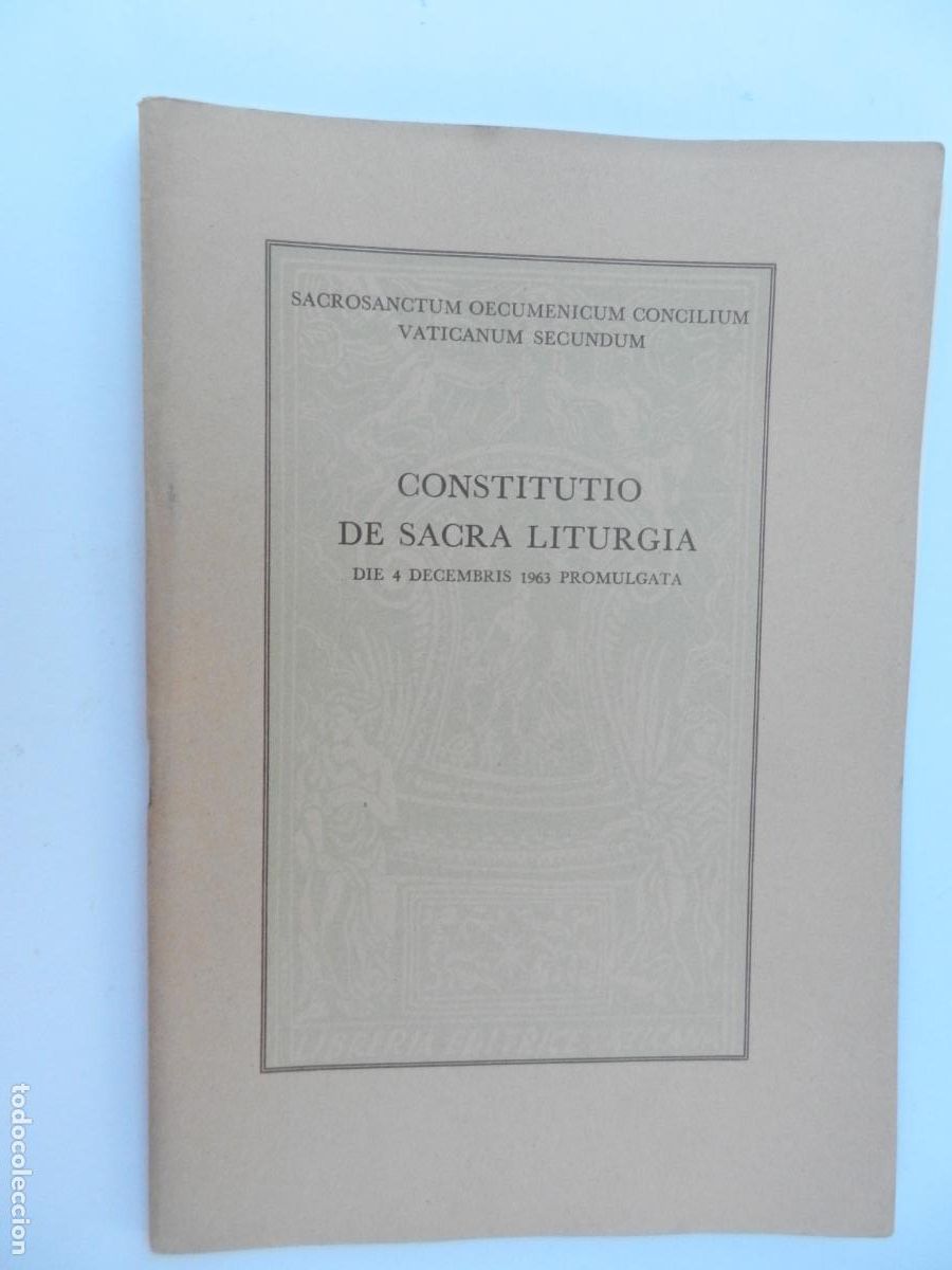 Libros de segunda mano: CONSTITUTIO DE SACRA LITURGIA - DIE 4 DECEMBRIS 1963 PROMULGATA.