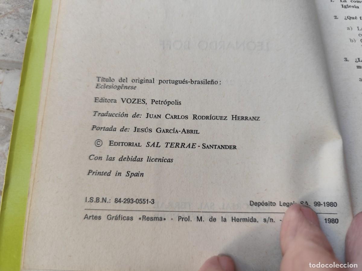 Libros de segunda mano: ECLESIOG&Eacute;NESIS LAS COMUNIDADES DE BASE REINVENTAN LA IGLESIA / LEONARDO BOFF / SAL TERRAE - Foto 6