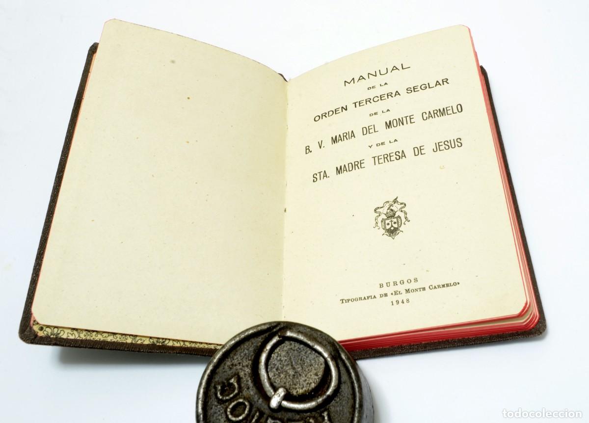 Libros de segunda mano: Manual de la Orden Tercera Seglar B.V. Mar&iacute;a del Monte Carmelo y Madre Teresa de Jes&uacute;s, 1948 NUEVO!!