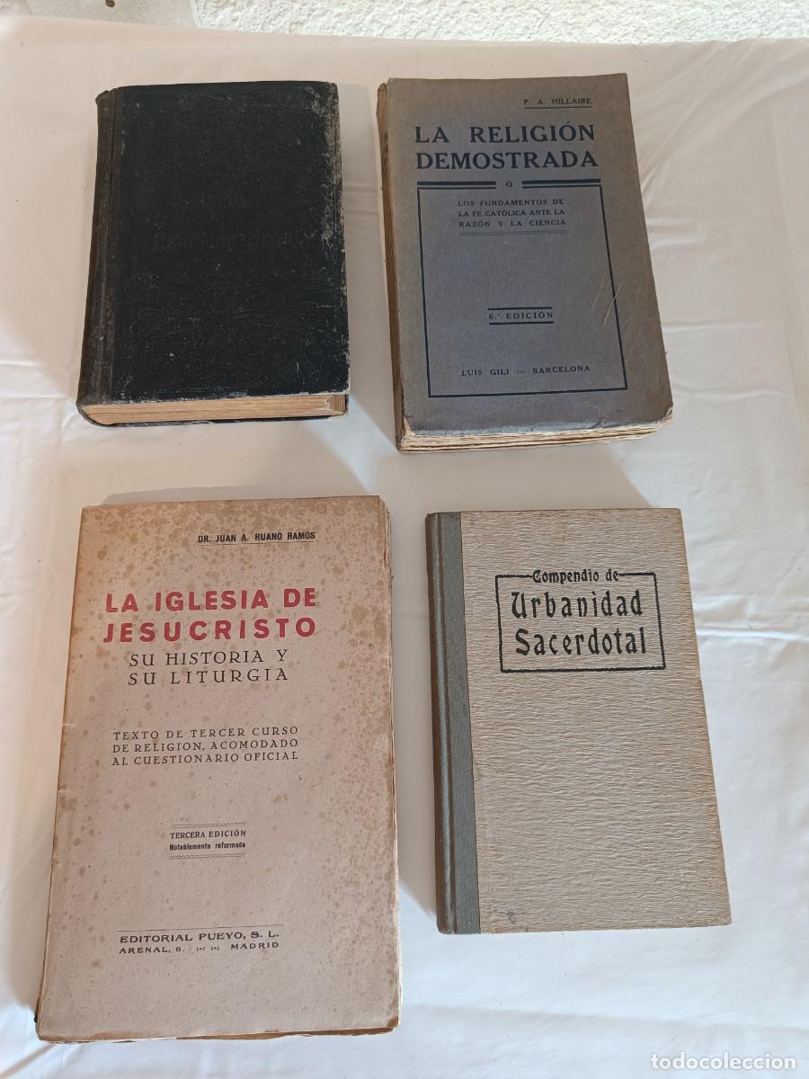 Libros de segunda mano: Lote 4 Libros Religi&oacute;n y Moral (1917-1930) - Urbanidad Sacerdotal, Liturgia, Doctrina.