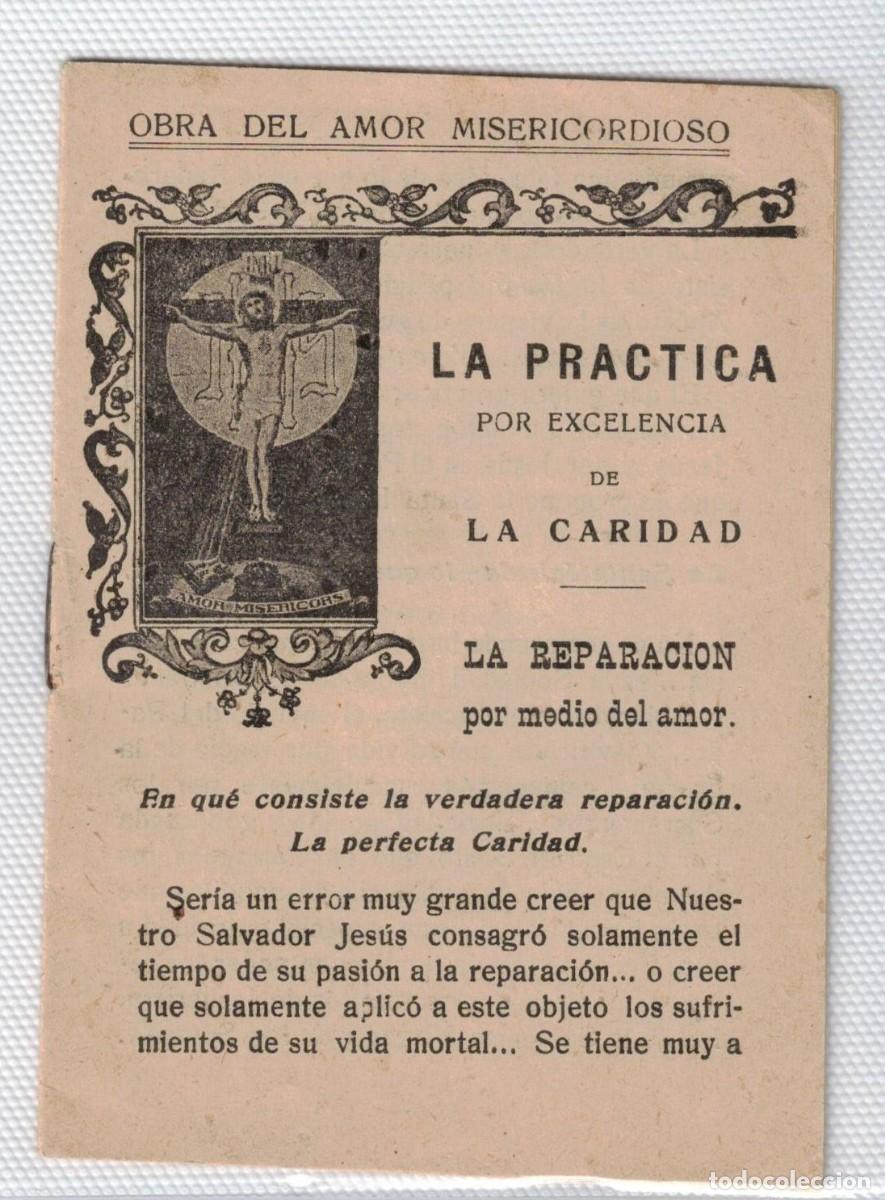 Libros de segunda mano: :::: JJ52 - OBRA DEL AMOR MISERICORDIOSO - LA PRACTICA POR EXCELENCIA DE LA CARIDAD - 16 PG.