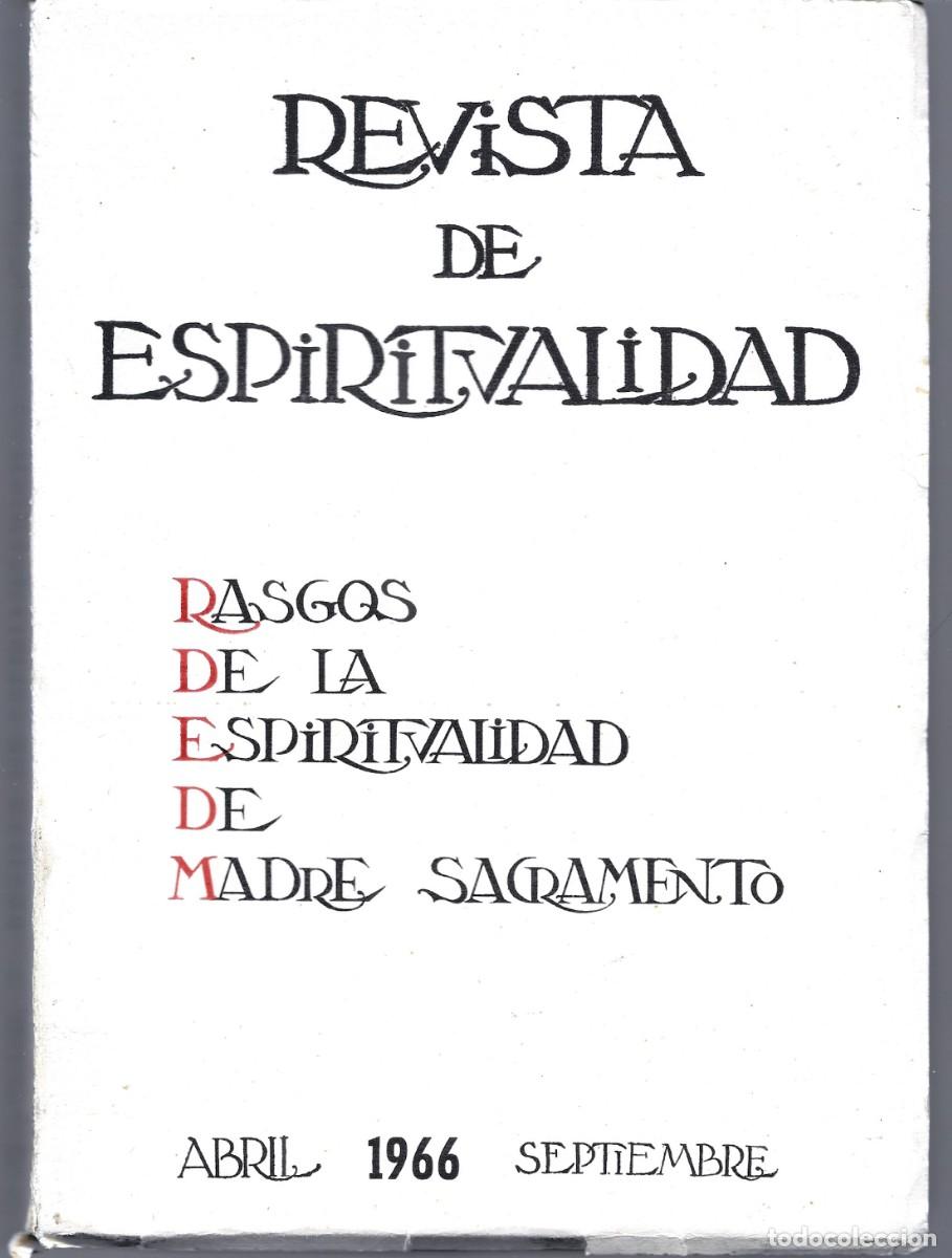 Libros de segunda mano: RASGOS DE LA ESPIRITUALIDAD DE MADRE SACRAMENTO. (Revista de Espiritualidad Nos. 99-100. 1966)