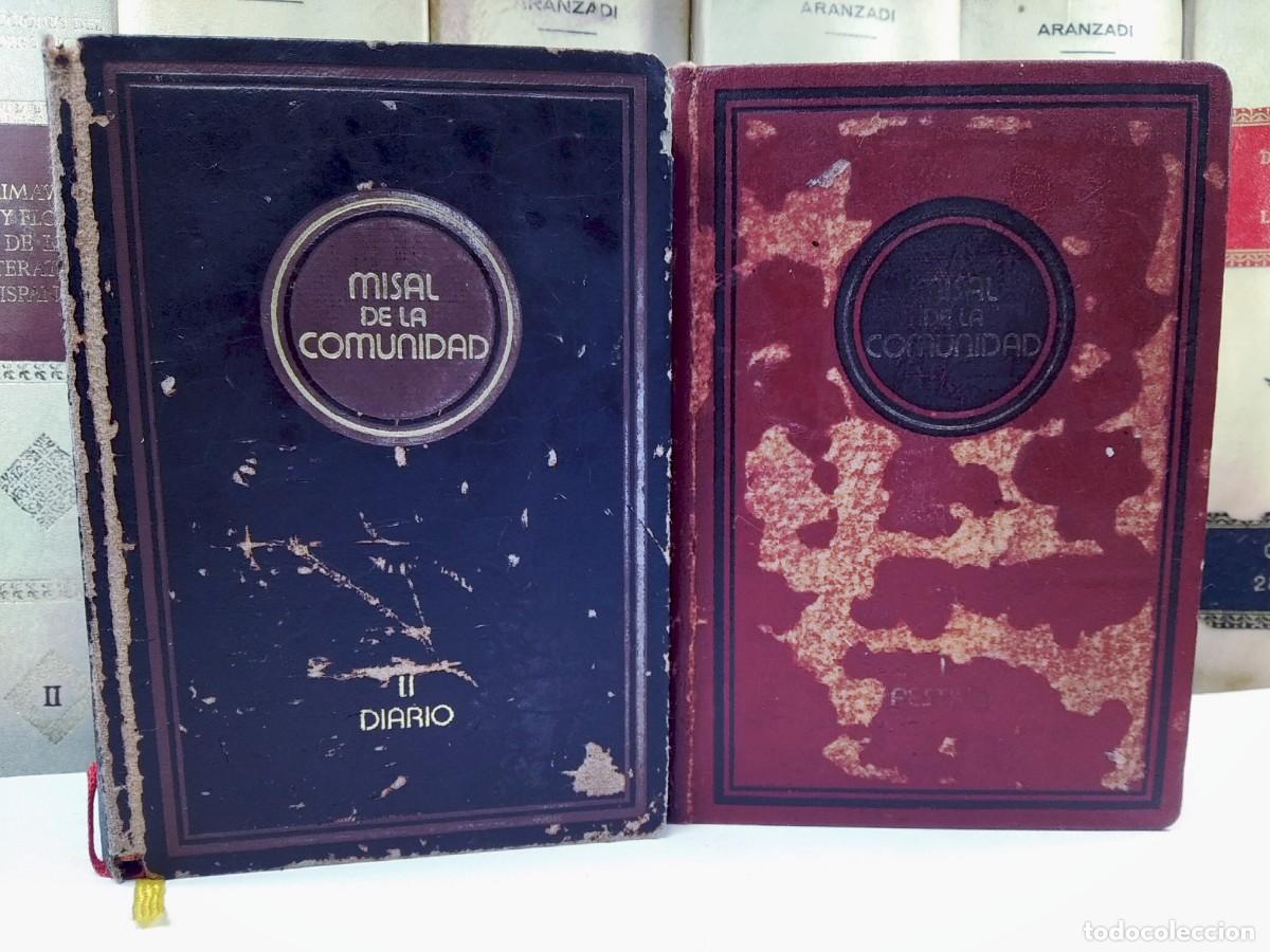 Libros de segunda mano: MISAL DE LA COMUNIDAD. Vol&uacute;menes i-II. Vol. I: FESTIVO, Vol. II: DIARIO. VV.AA. Ed. Paulinas-P.P.C.