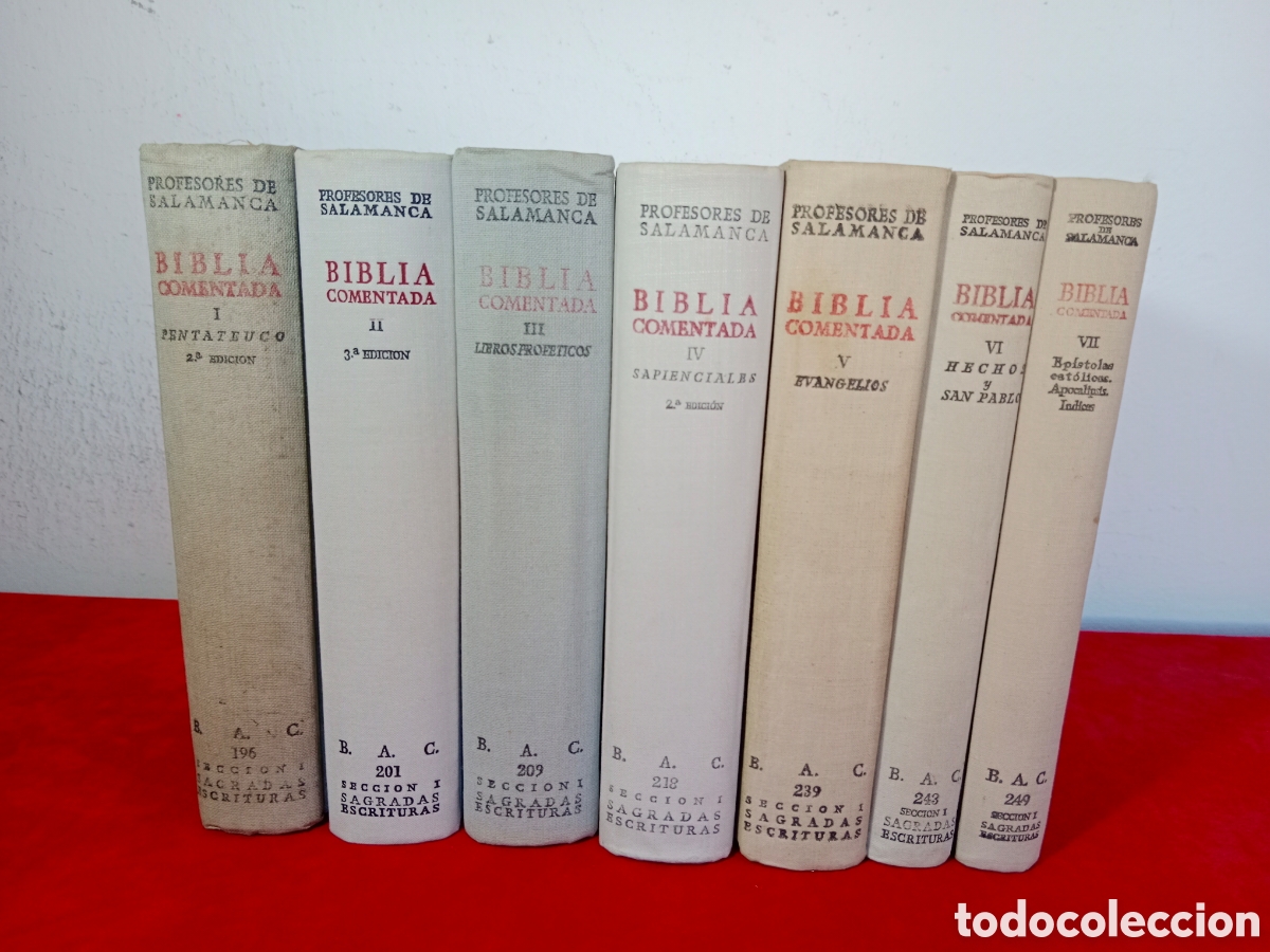 Libros de segunda mano: BIBLIA COMENTADA, PROFESORES DE SALAMANCA, LOS 7 TOMOS, BAC , BIBLIOTECA DE AUTORES CRISTIANOS