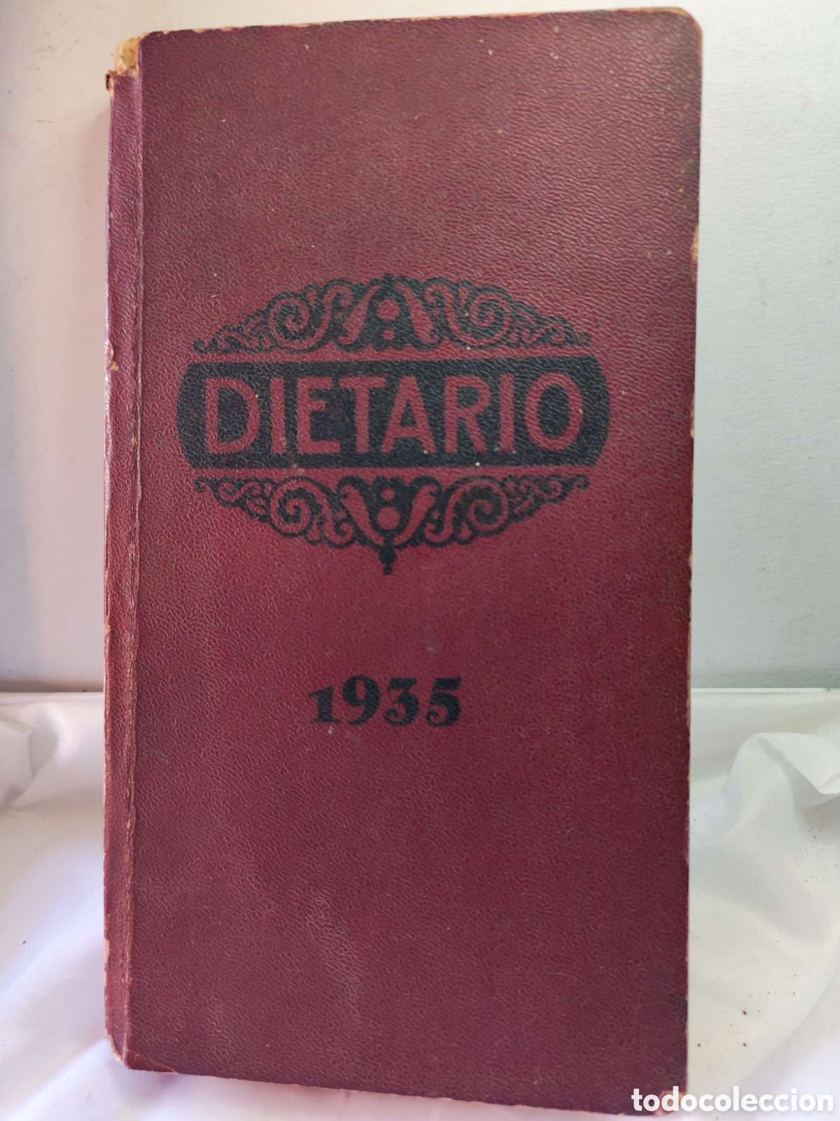 Libros de segunda mano: Dietario Osfset antiguo tapa dura color vino. 1935.