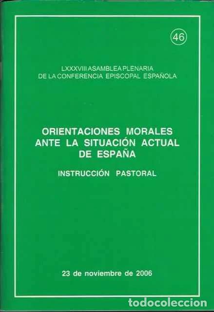 Livros em segunda m&atilde;o: Orientaciones morales ante la situaci&oacute;n actual de Espa&ntilde;a. Instrucci&oacute;n pastoral. - Conferencia Episco