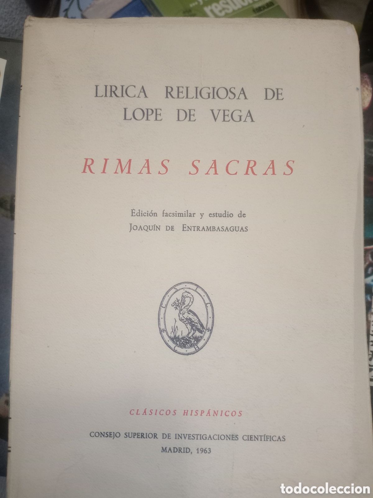 Libros de segunda mano: Toreteblanco l&iacute;rica religiosa de lope de Vega rimas sacras