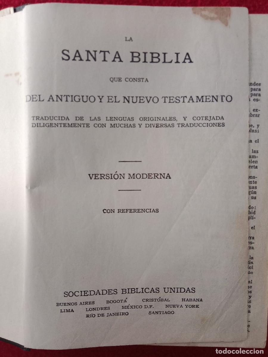 Libros de segunda mano: La Santa Biblia - Edit. Sociedades Biblicas Unidas.