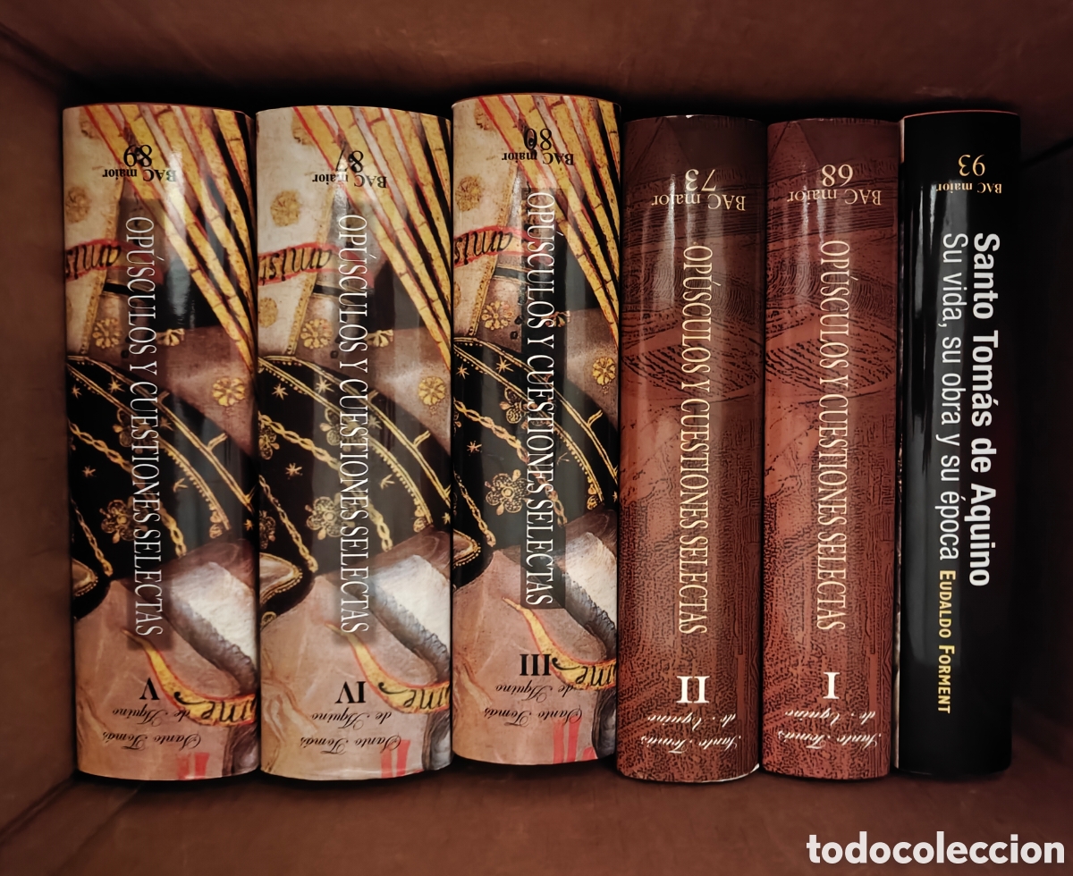 Libros de segunda mano: Lote 6 Vol&uacute;menes Santo Tom&aacute;s de Aquino - BAC Maior - Op&uacute;sculos (I-V) + Biograf&iacute;a Forment
