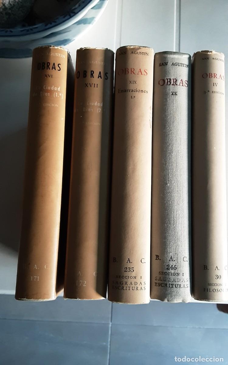 Libros de segunda mano: 5 tomos Obras San Agust&iacute;n. Tomos IV, XVI, XVII, XIX y XX