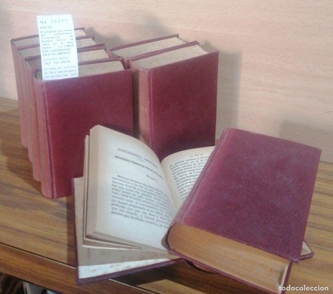 Libros de segunda mano: FELIX - El progreso por medio del Cristianismo. Conferencias de Nuestra Se&ntilde;ora de Par&iacute;s por el Rdo.