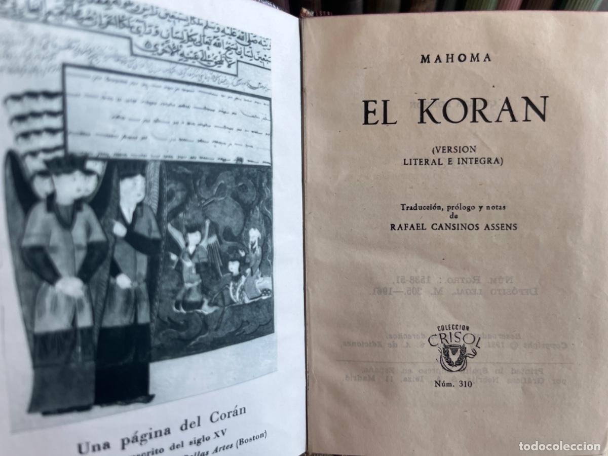 Libros de segunda mano: Mahoma.- El Koran (col. Crisol) - Foto 2