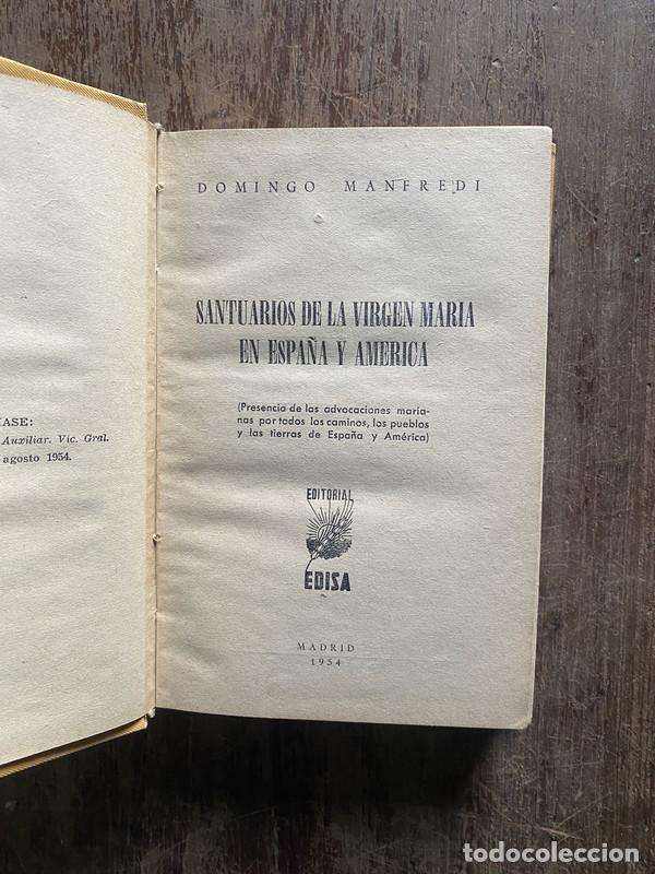 Libros de segunda mano: Santuarios de la Virgen Maria en Espa&ntilde;a y America - Manfredi Domingo