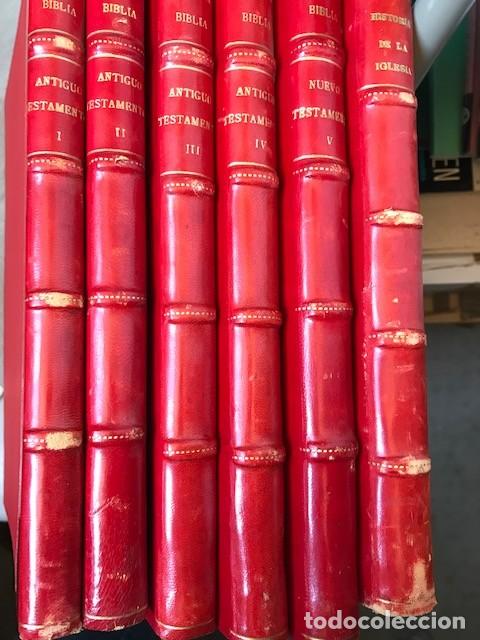 Libros de segunda mano: La Sagrada Biblia m&aacute;s Bella del Mundo Codex 1963- cinco tomos - + Historia de la Iglesia