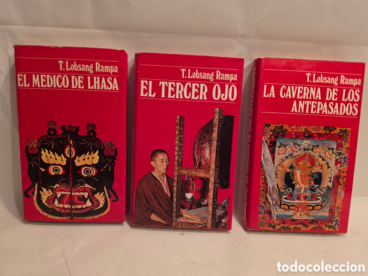 Libros de segunda mano: T. LONDSANG RAMPA. EL TERCER OJO. EL MEDICO DE LHASA. LA CAVERNA DE LOS ANTEPASADOS. 3 LIBROS.