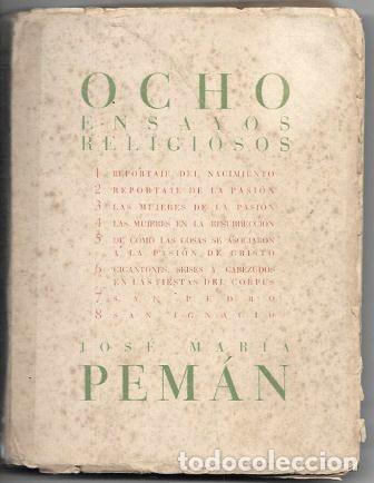 Libros de segunda mano: OCHO ENSAYOS RELIGIOSOS - PEM&Aacute;N, JOS&Eacute; MAR&Iacute;A - A-PEMAN-187