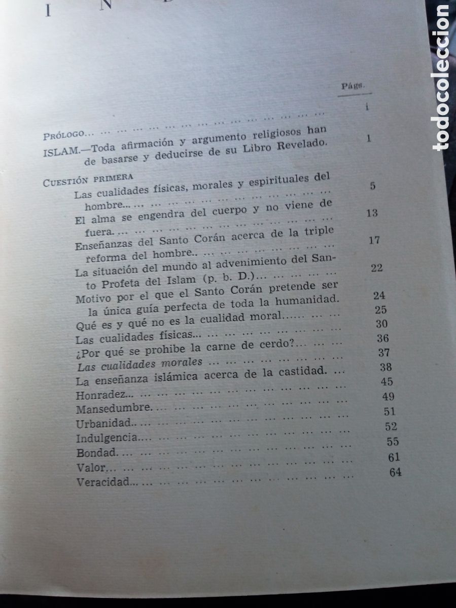 Libros de segunda mano: Antiguo libro, Las Ense&ntilde;anzas del Islam de 1950 - Foto 5
