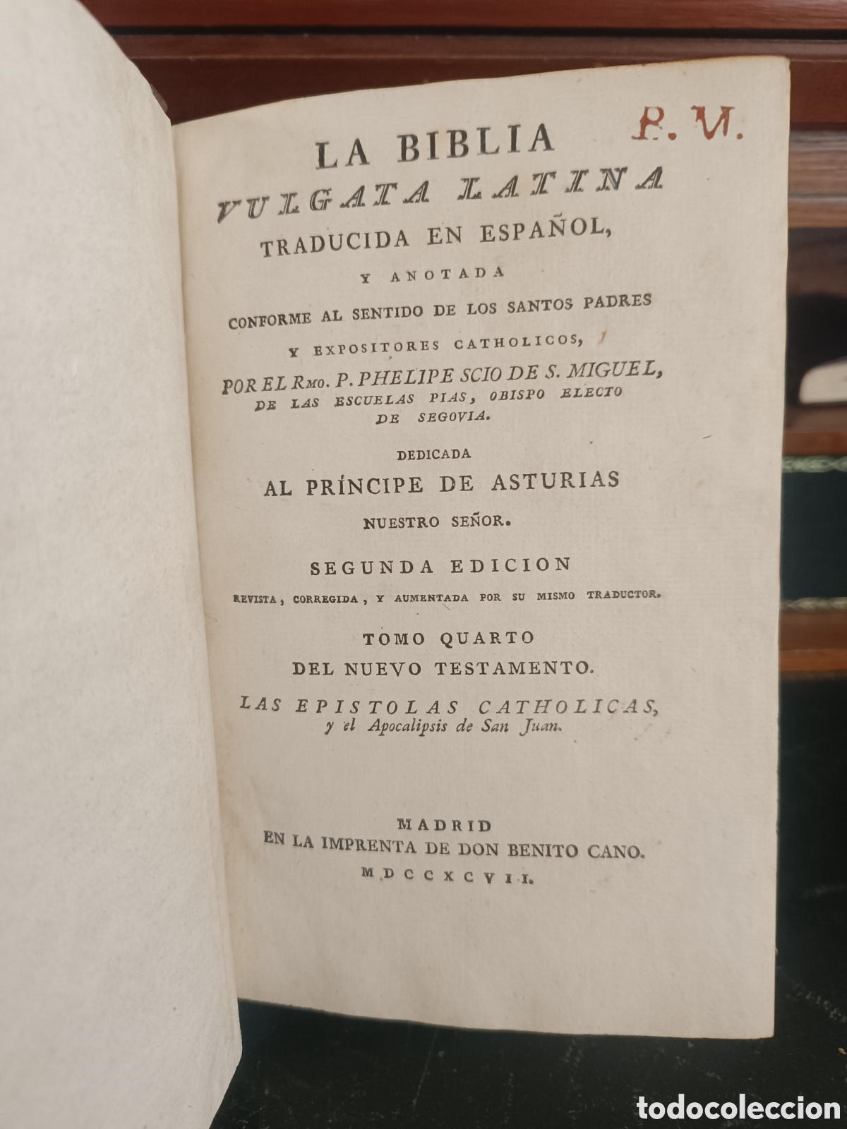 Libros de segunda mano: SCIO: LA BIBLIA VULGATA LATINA TRADUCIDA AL ESPA&Ntilde;OL Tomo IV Nuevo Testamento. Las Ep&iacute;stolas Catholic